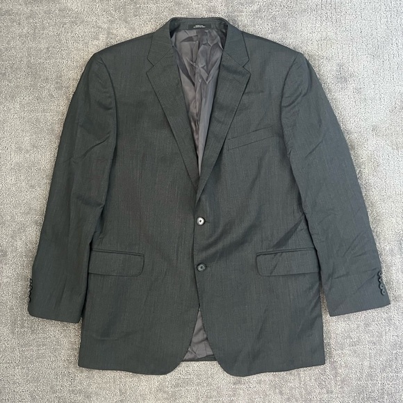 Ermenegildo Zegna Gray Charcoal Suit Blazer - Picture 1 of 6